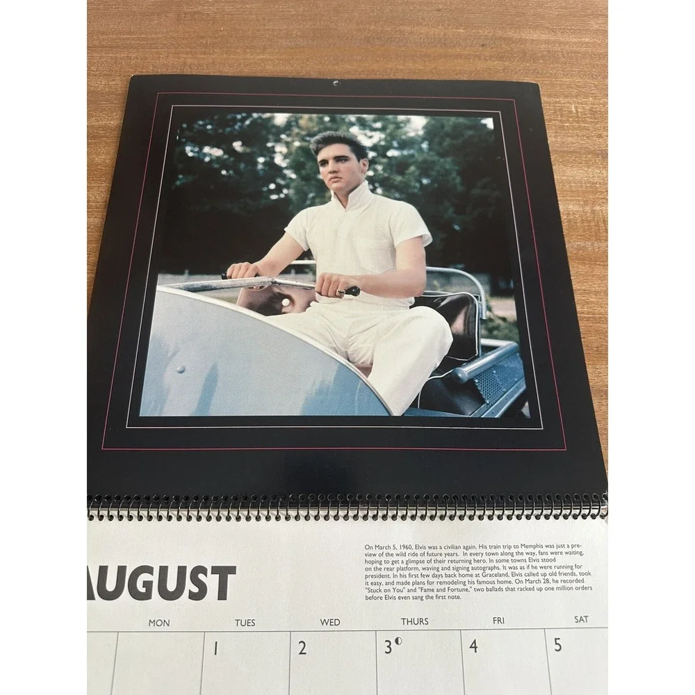 VINTAGE 1995 ELVIS PRESLEY CALENDAR UNMARKED‎